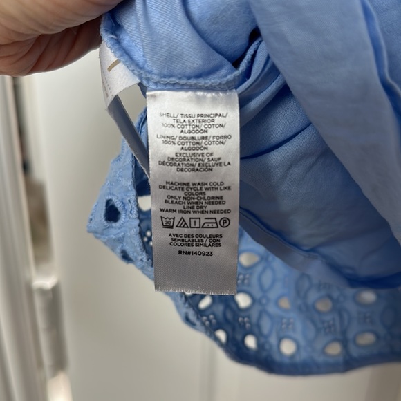 Petite Eyelet Flounce Shift Dress - Picture 3 of 5